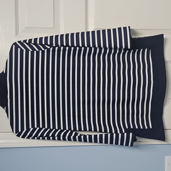 Jude Connally 3/4 Sleeve Timeless Tunic: Navy And White Stripe: Size- XS - Picture 10 of 16